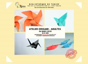 Lire la suite à propos de l’article Atelier origami le vendredi 6 mars